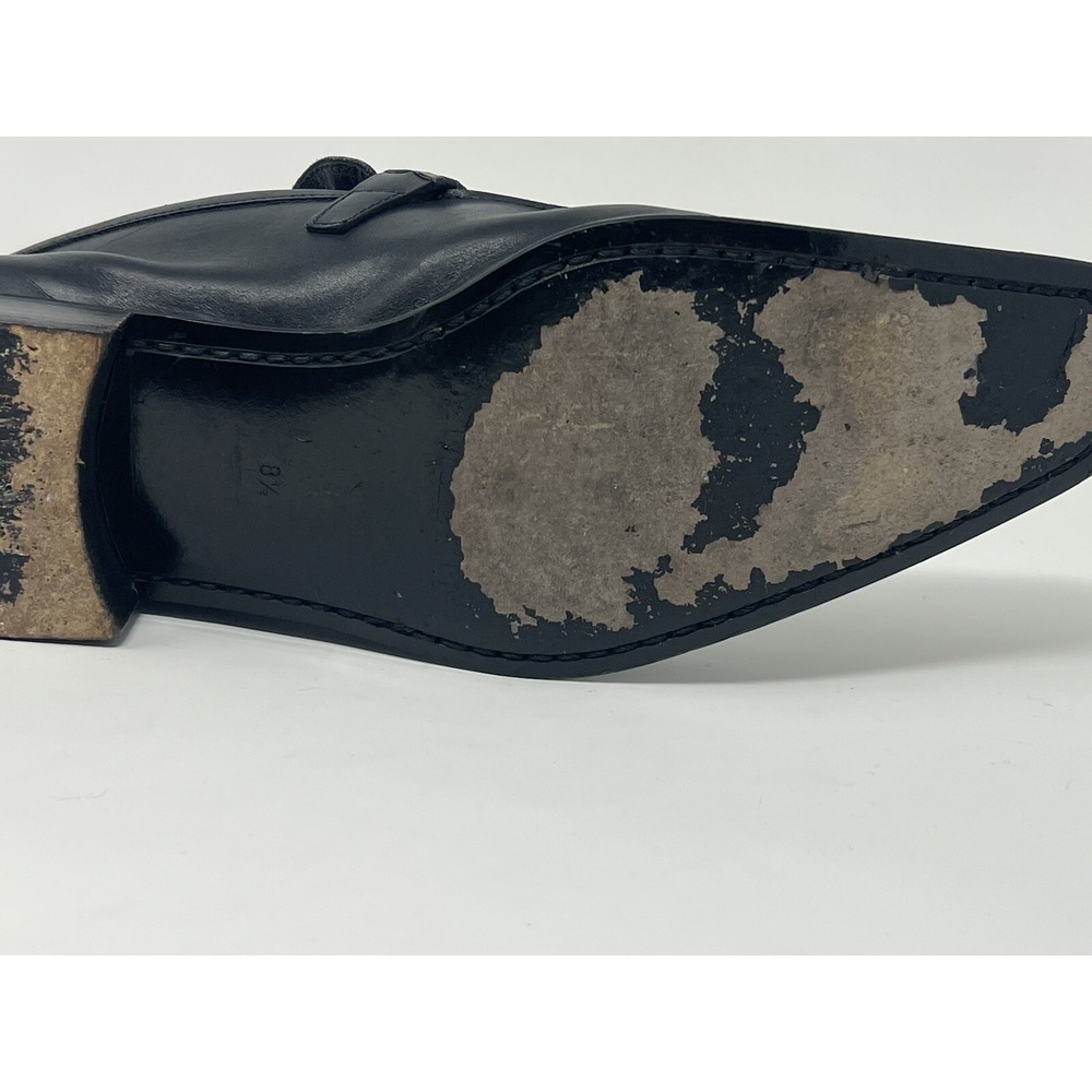 Cesare Paciotti Mens Black Leather Square Toe Loafers Buckle Strap Shoes 8.5 - Picture 13 of 16